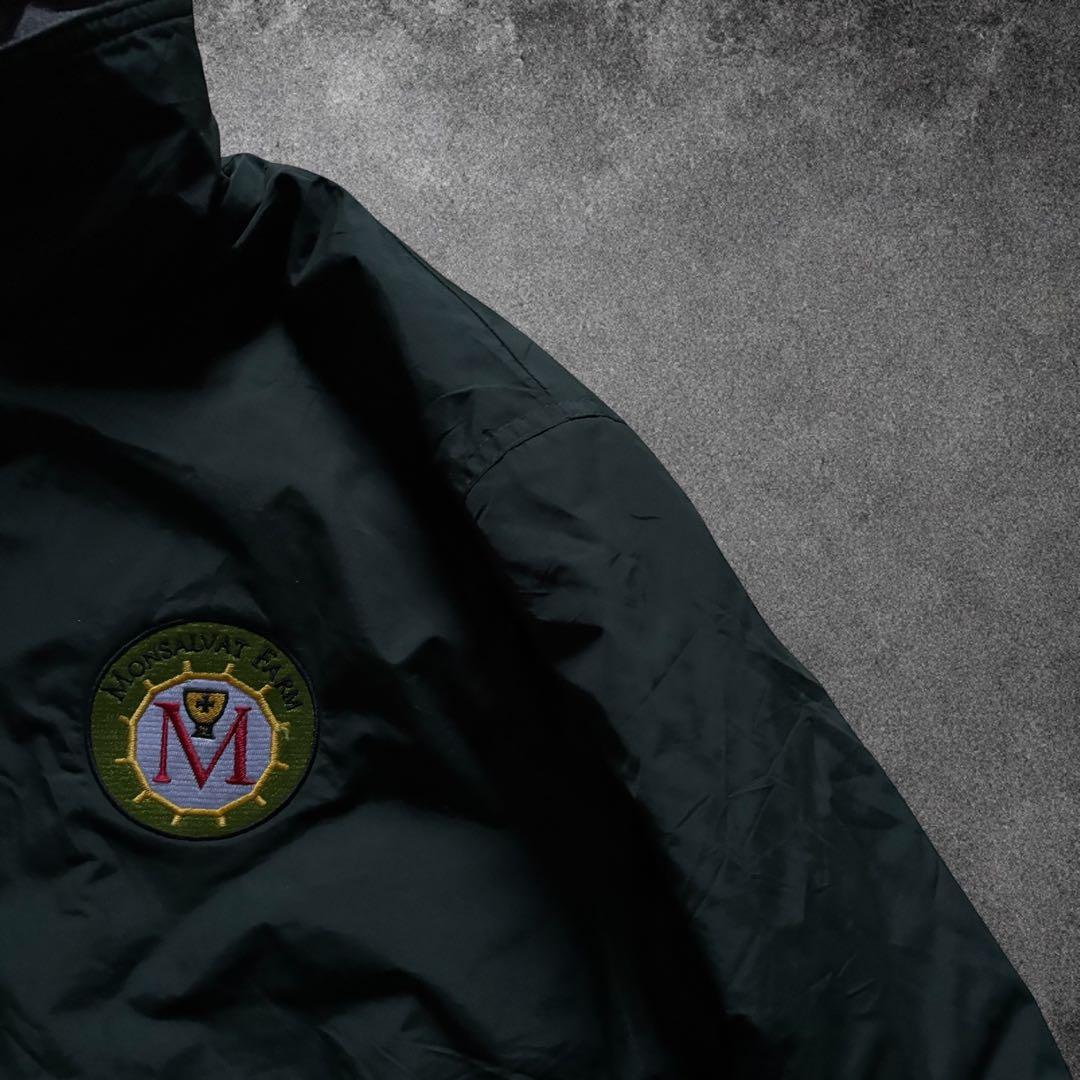 00s L.L.Beanウォームアップジャケットダークグリーン裏地フリースO78