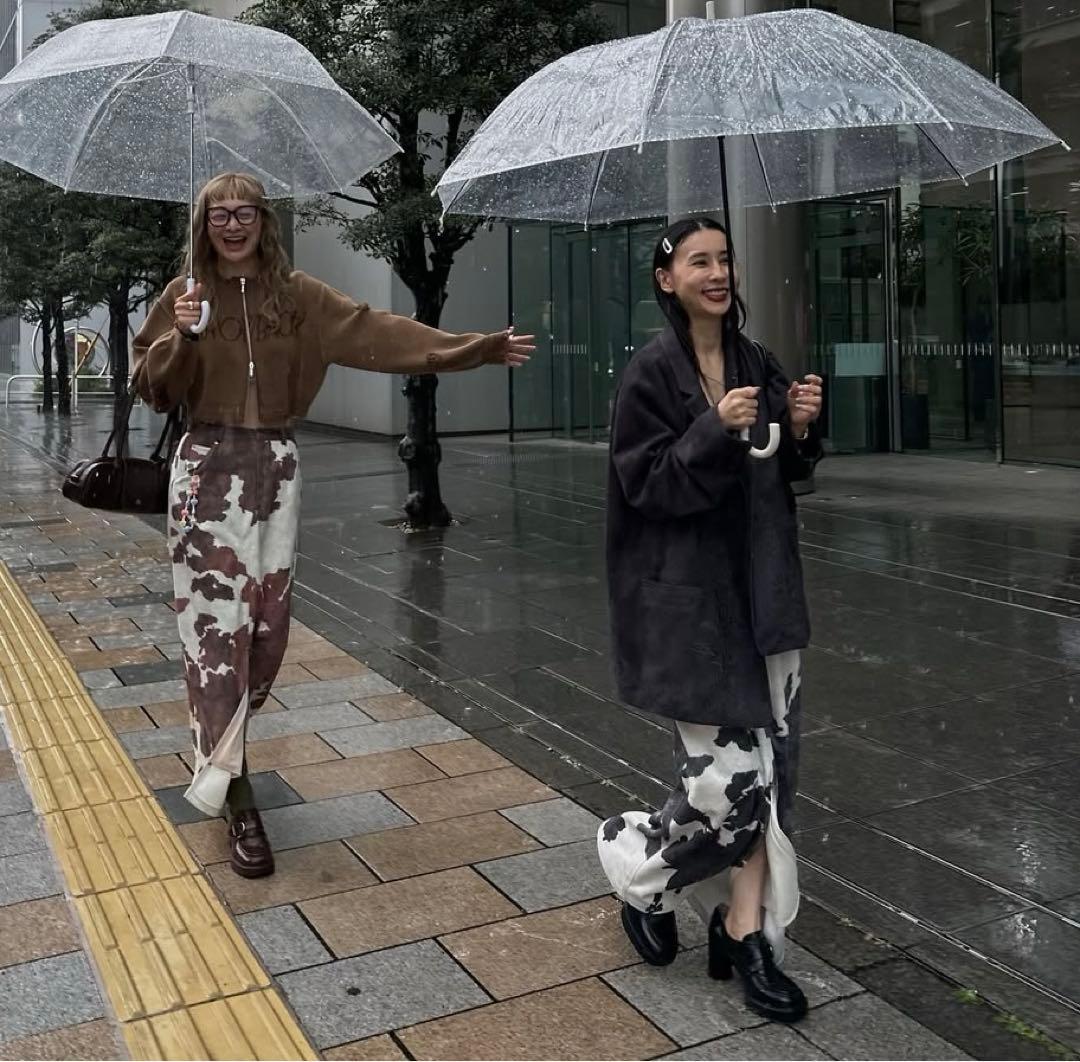 AMERI COW PATTERN SUEDE LIKE SKIRTブラックM - メルカリ