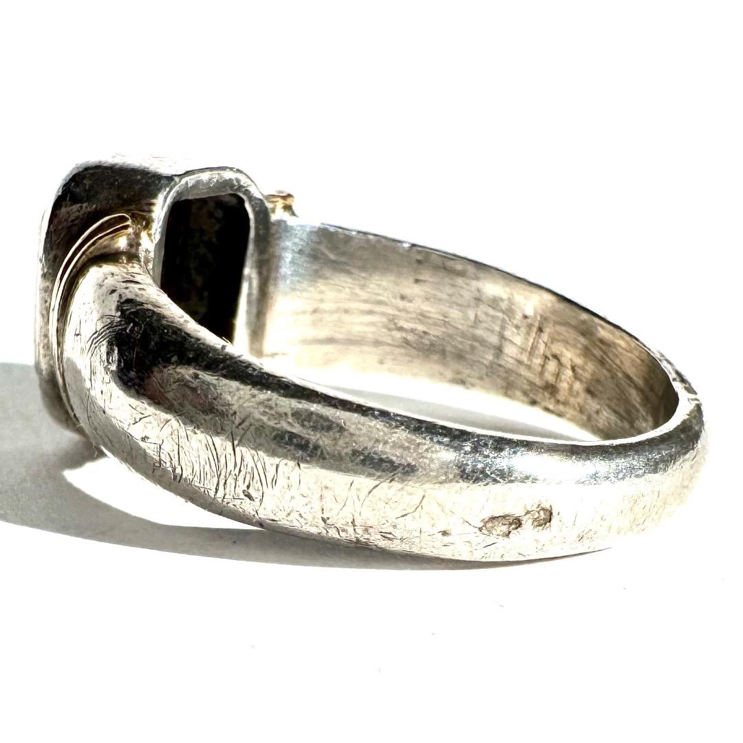 ＊Silver x K18 Combination \"Emerald\" Ring