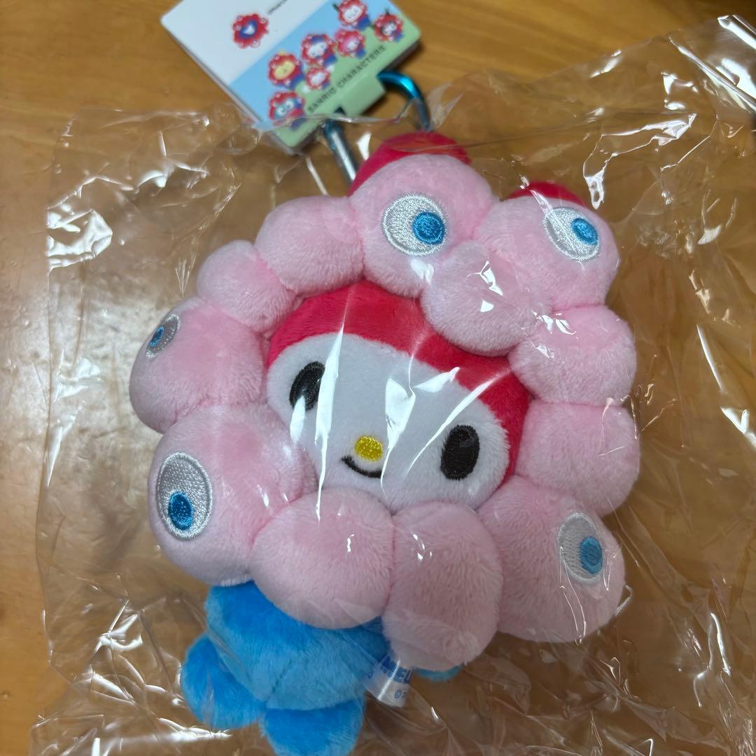 関西万博内限定 ミャクミャク マイメロディ ぬいぐるみキーホルダー