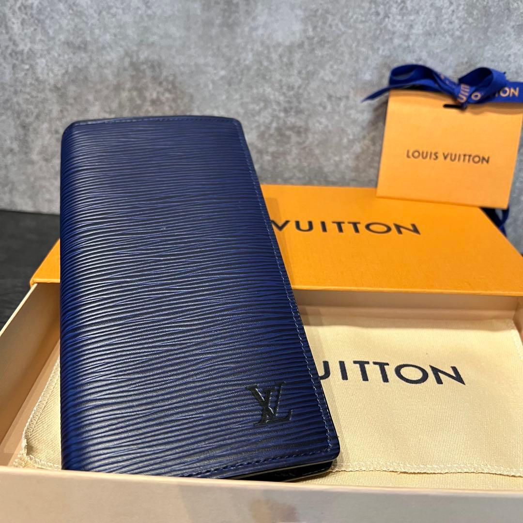 美品】Louis Vuitton ネイビー 長財布