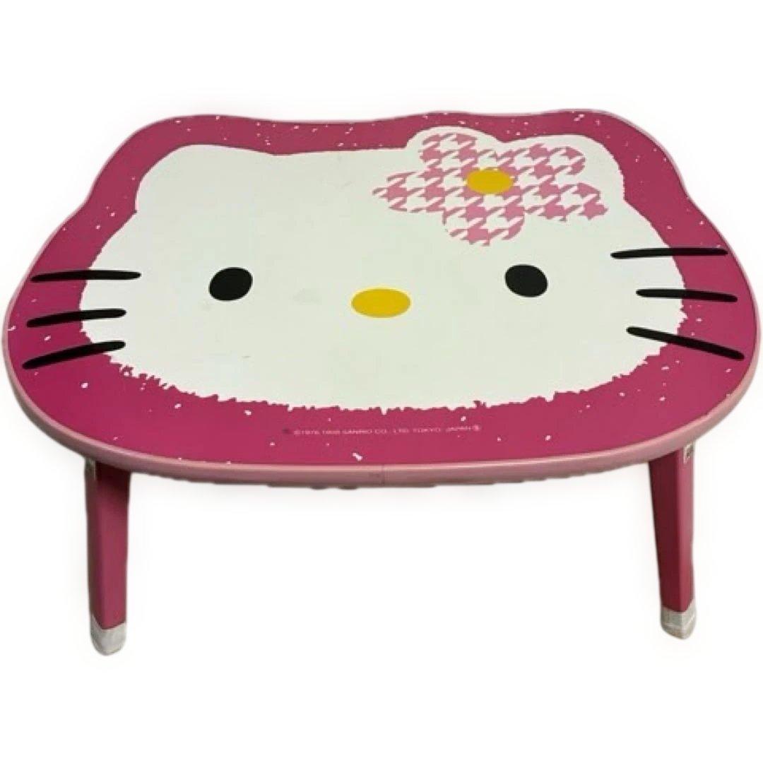 ✨激安✨ ハローキティ　1998年　ピンク千鳥柄　カオハナキティ　折りたたみ机