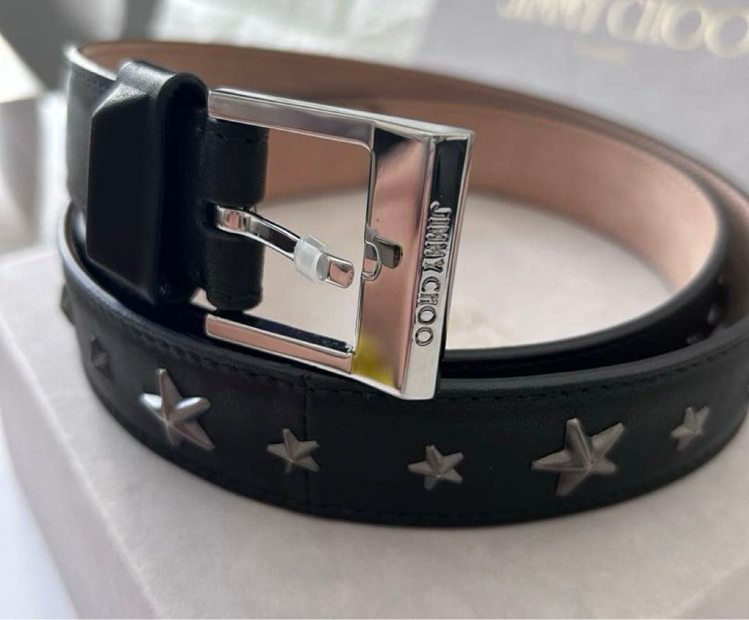 美品/最高級】JIMMY CHOO ベルト スタースタッズ レザー 本革