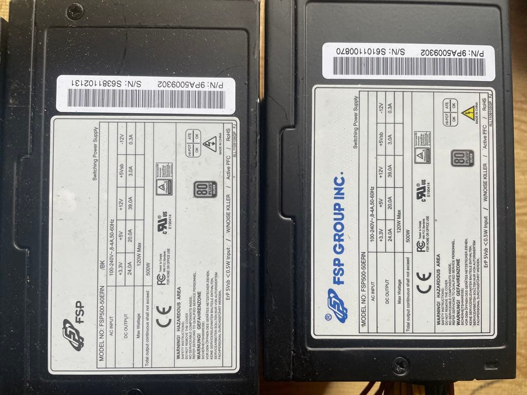 6/2-C 4 電源ユニット500-550Wx 10個セット