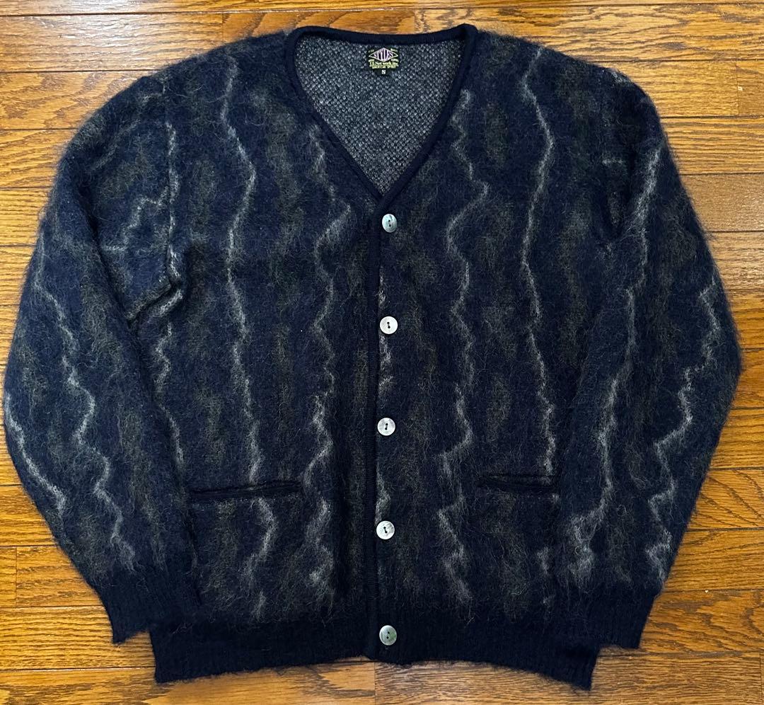 サンダー柄 MOHAIR CARDIGAN Thunder モヘア モヘヤ55% - メルカリ