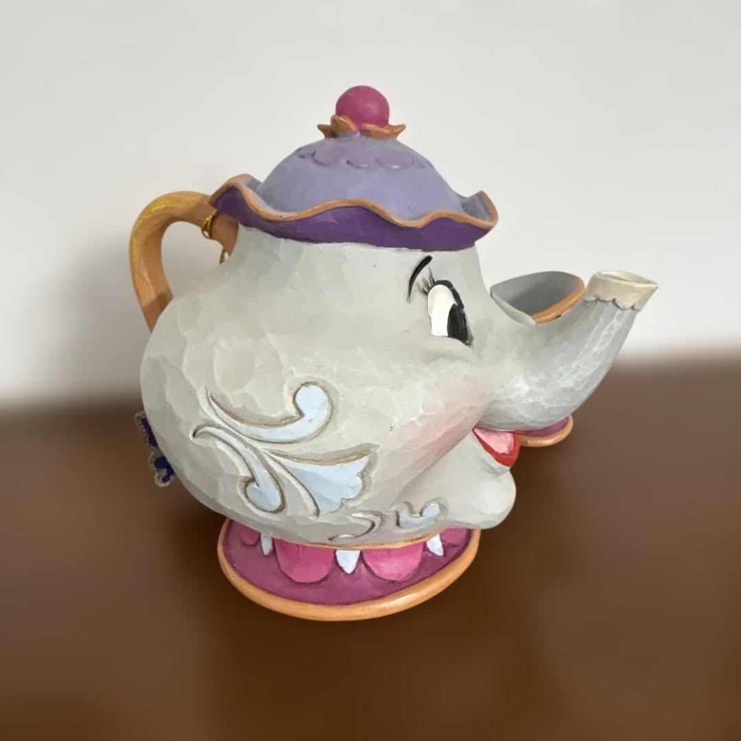 【@TN】ポット夫人　置物　ディズニーグッズ　美女と野獣　ジムジョア