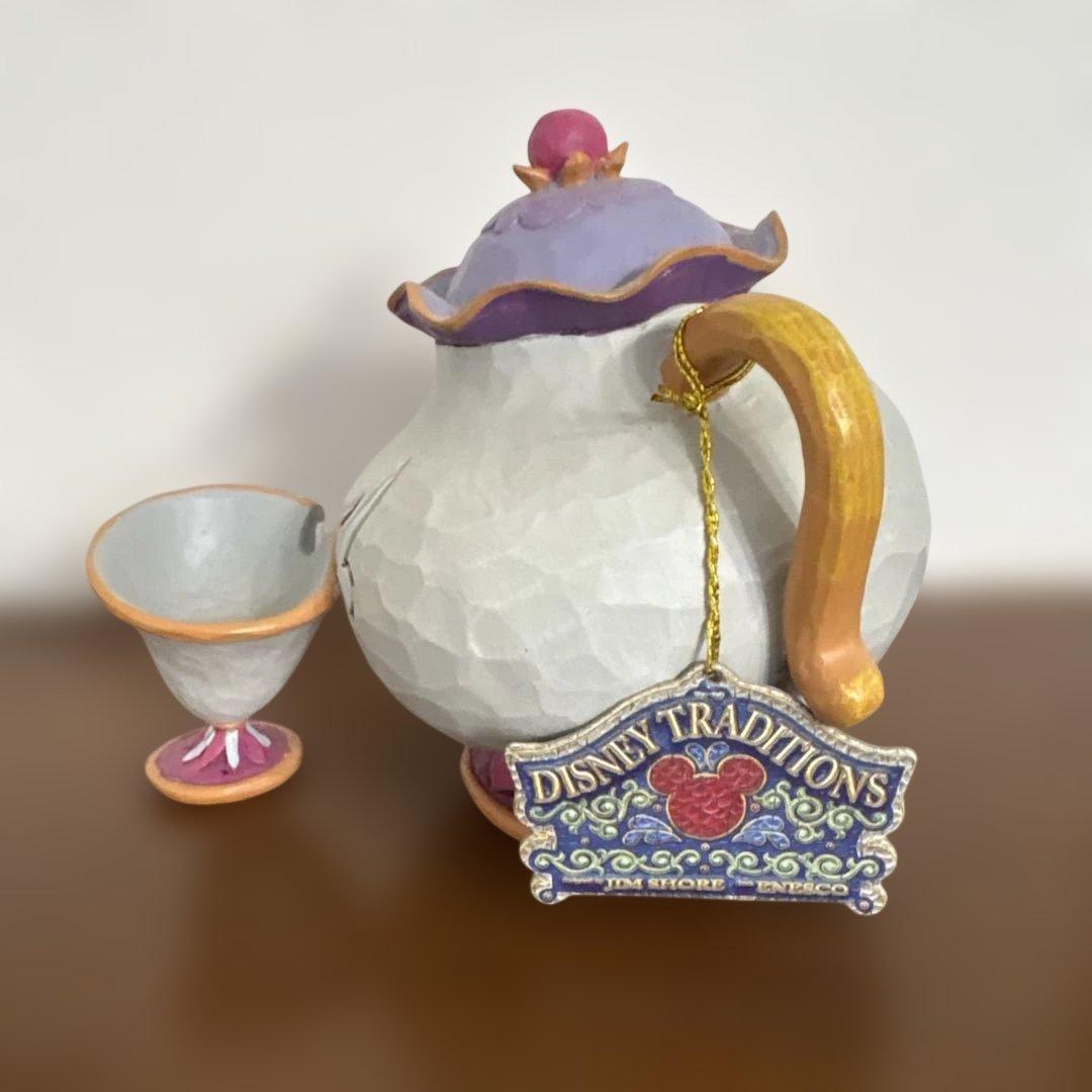 【@TN】ポット夫人　置物　ディズニーグッズ　美女と野獣　ジムジョア