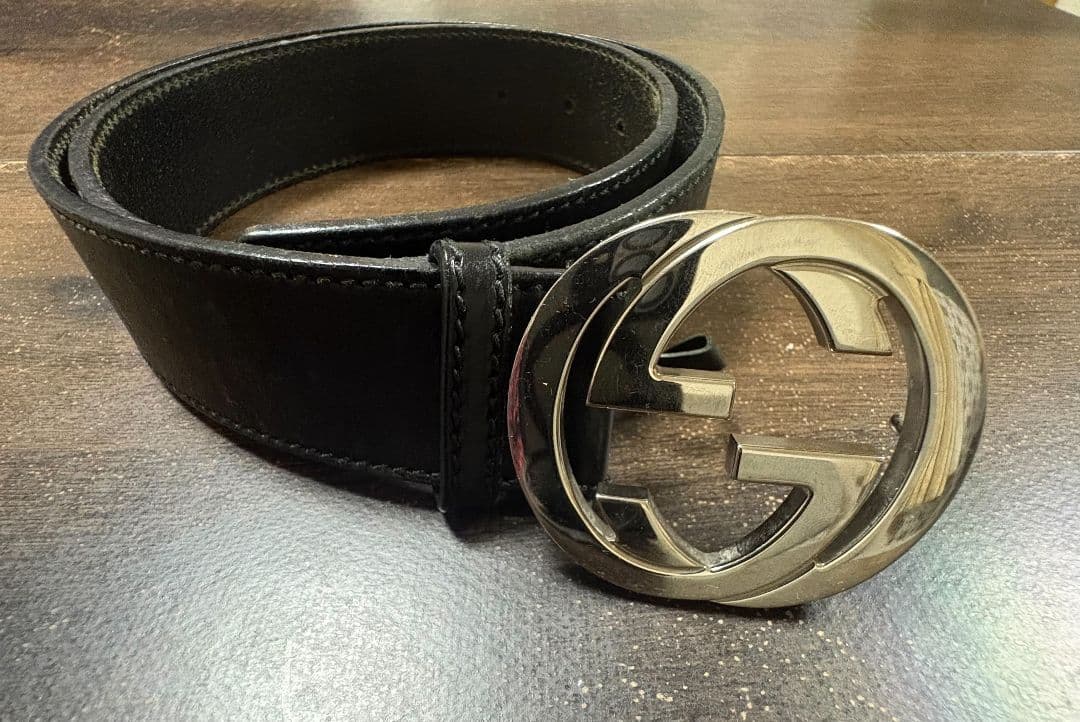 Gucci グッチ ブラックレザーベルト ダブルGロゴ ダブルG リバーシブル ベルト ・ブラック レザー | GUCCI公式