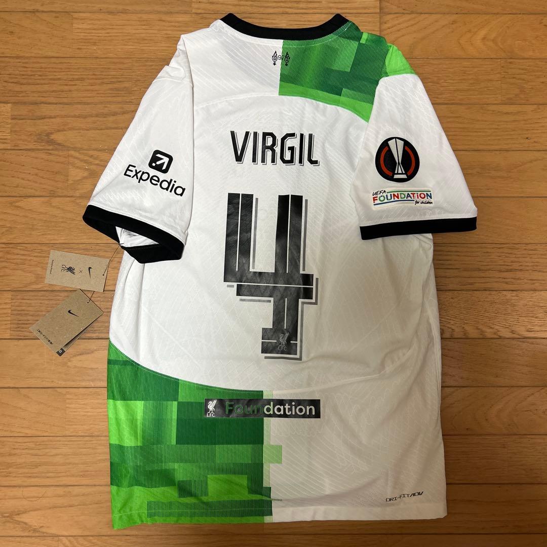 ファンダイク ユニフォーム リバプール 23/24アウェイ EL 正規品 タグ ファンダイク ユニフォーム リバプール 23/24アウェイ EL 正規品 タグ