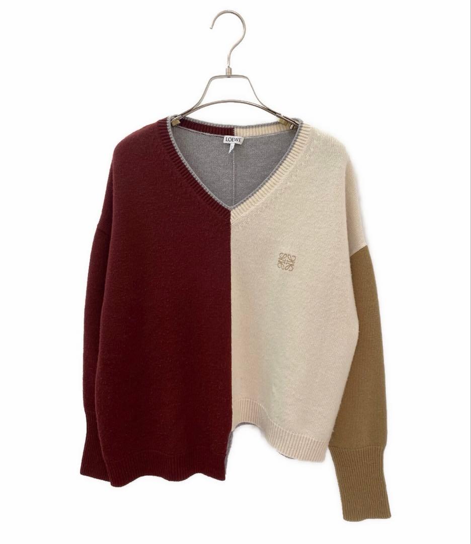 LOEWE アナグラム アシンメトリック ウール セーター Vネック - メルカリ