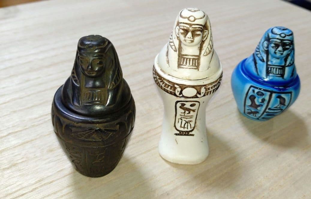 エジプト展 ラムセス大王 カノプス 壺 3個セット - メルカリ
