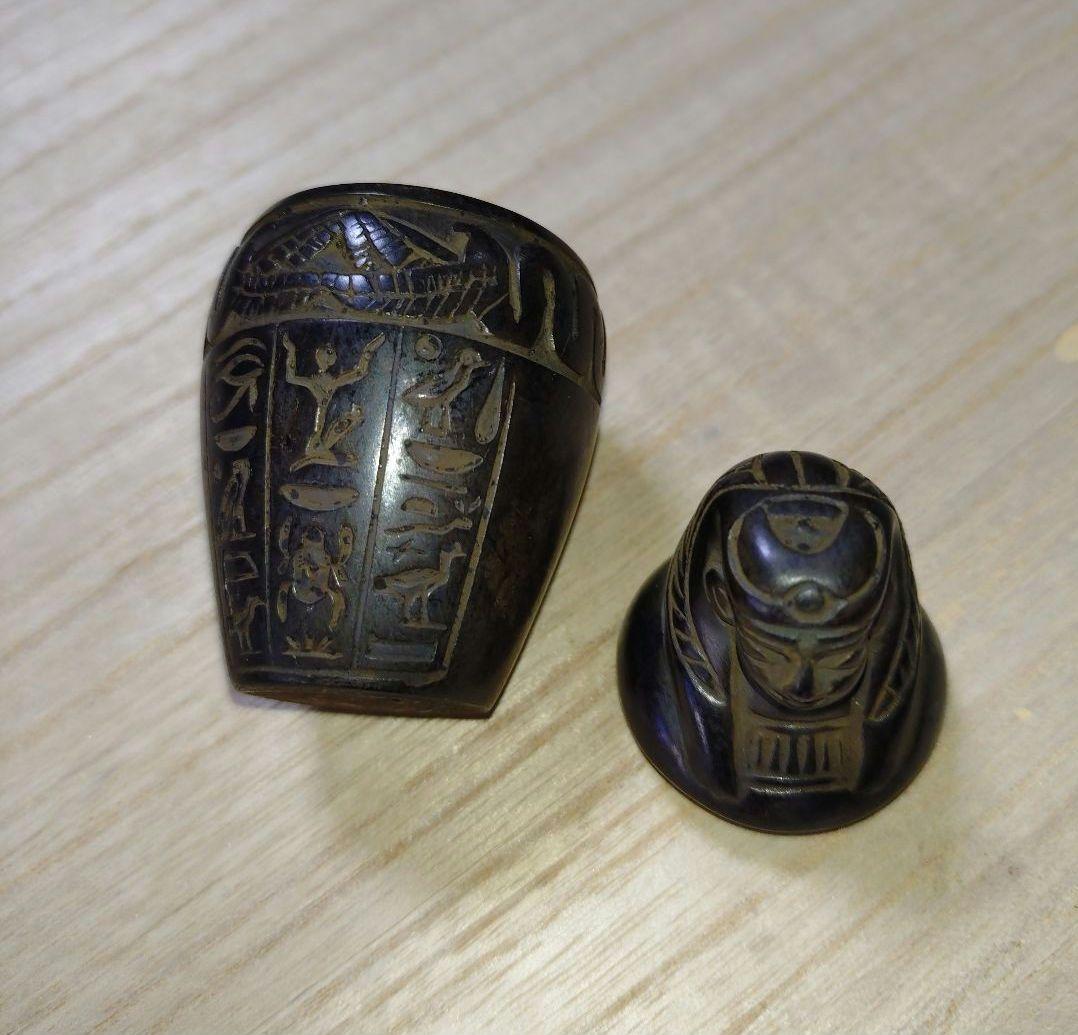 エジプト展 ラムセス大王 カノプス 壺 3個セット - メルカリ