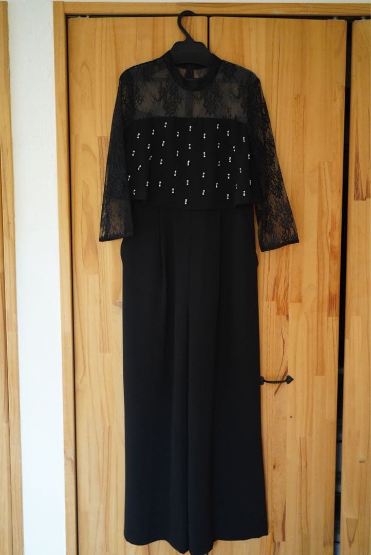 GRACE CONTINENTAL 刺繍ワイドサロペット 黒 36 - メルカリ