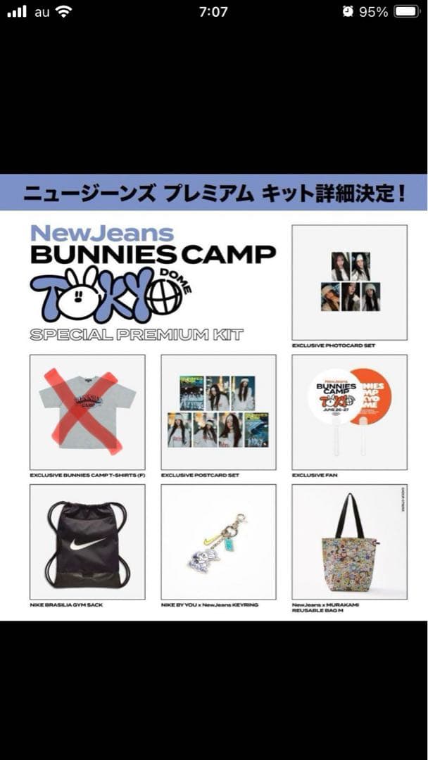 New Jeans 東京ドームpremium席プレミアムキットグッズ一式