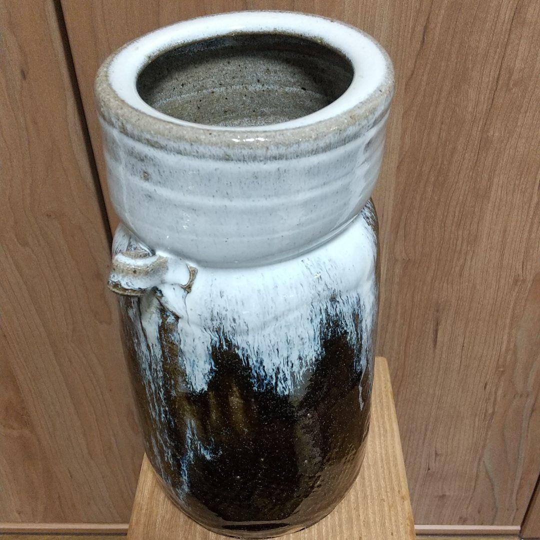 十三代 中里太郎右衛門 叩き朝鮮唐津耳付花生