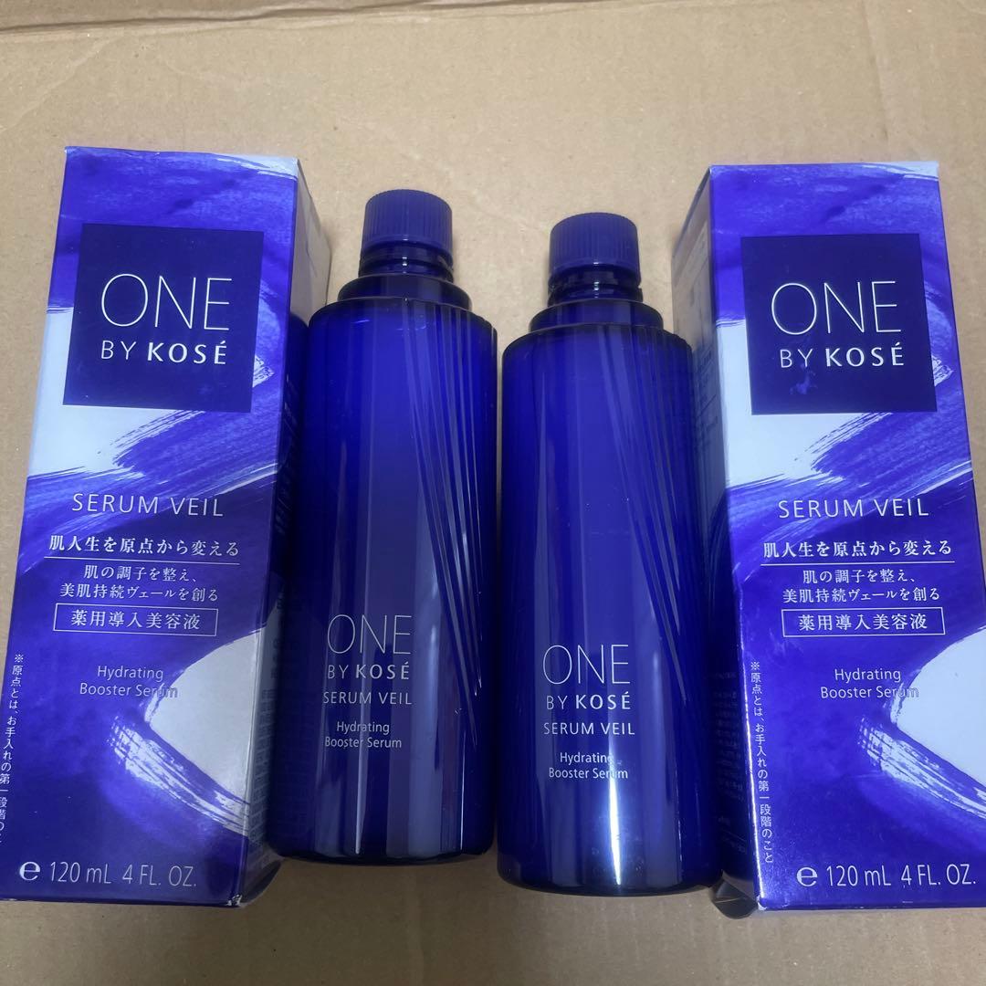 ONE BYKOSEセラム ヴェール 薬用導入美容液 120ml付け替え用2個 コーセー ONE BY KOSE セラムヴェール ディープリペア 120ml 付け替え