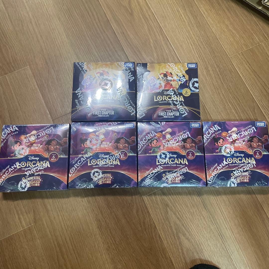 未開封　ディズニー ロルカナ 物語のはじまり×2箱 星々の輝き×4シュリンク付き Disney（ディズニー） ロルカナ シュリンク付き BOX 日本語版 Disney