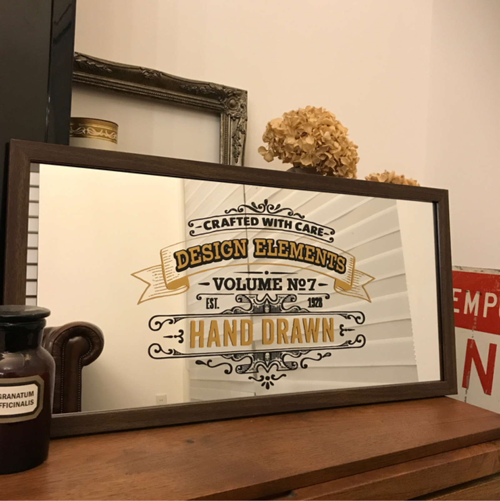 パブミラー ヴィンテージ風ミラー - zeroone.Inc GALLERY | minne