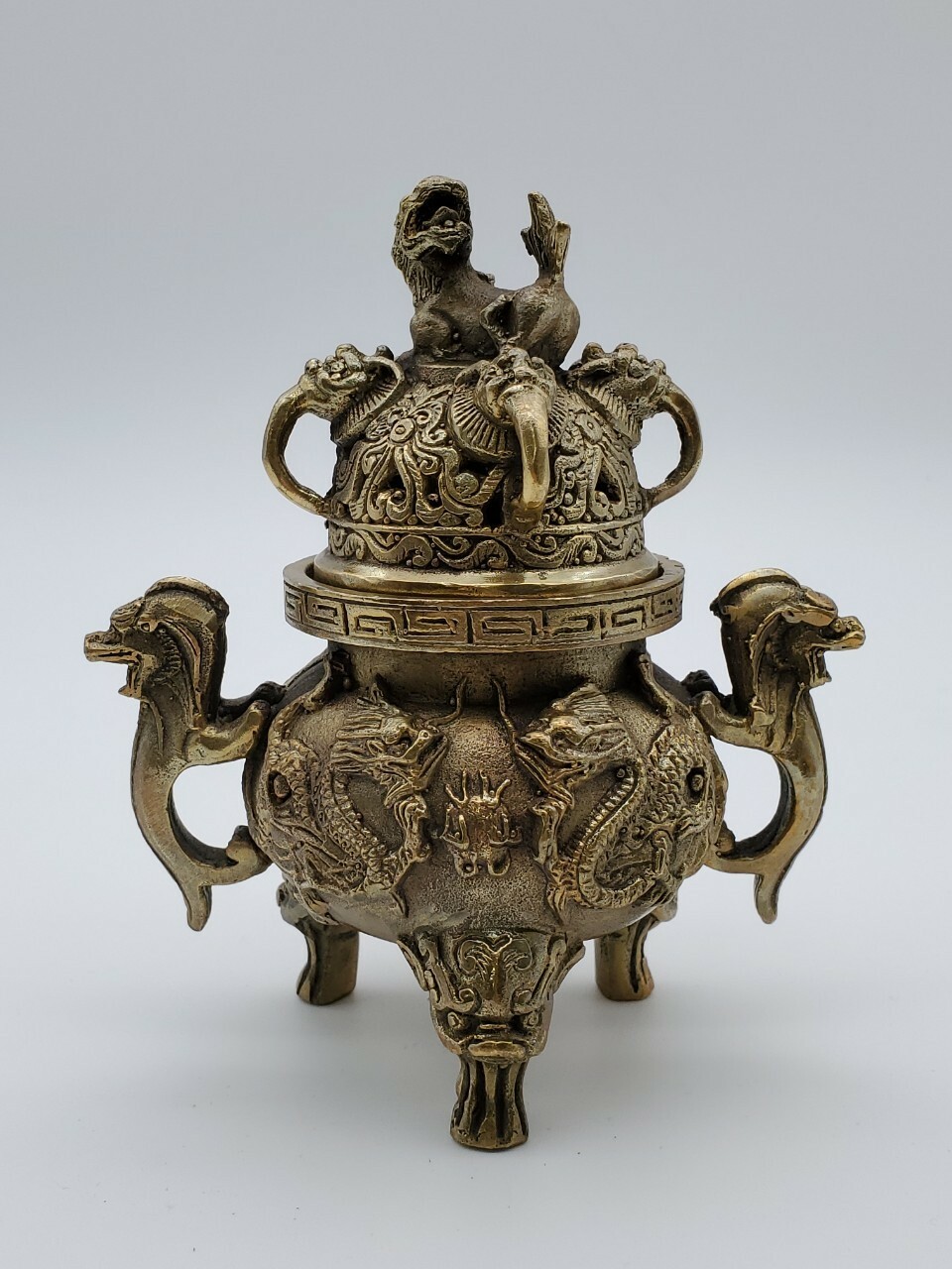 銅器 点金獅子茶壺 茶道具 香道具 装飾品 工芸品 置物