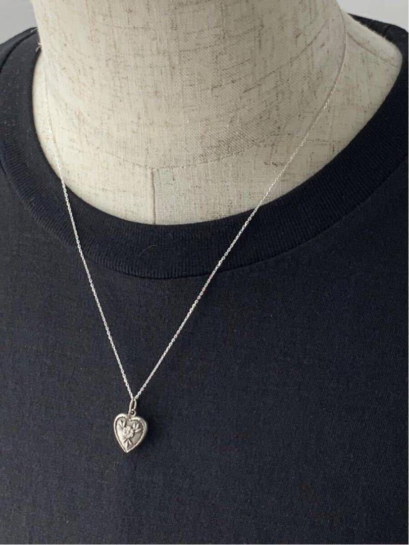 40s スウィートハートジュエリーフラワー シルバー ヴィンテージ