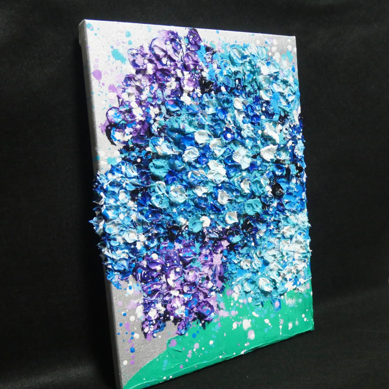 油絵 油彩 油彩画 絵 絵画 【梅雨の花】 - HR | minne byGMOペパボ