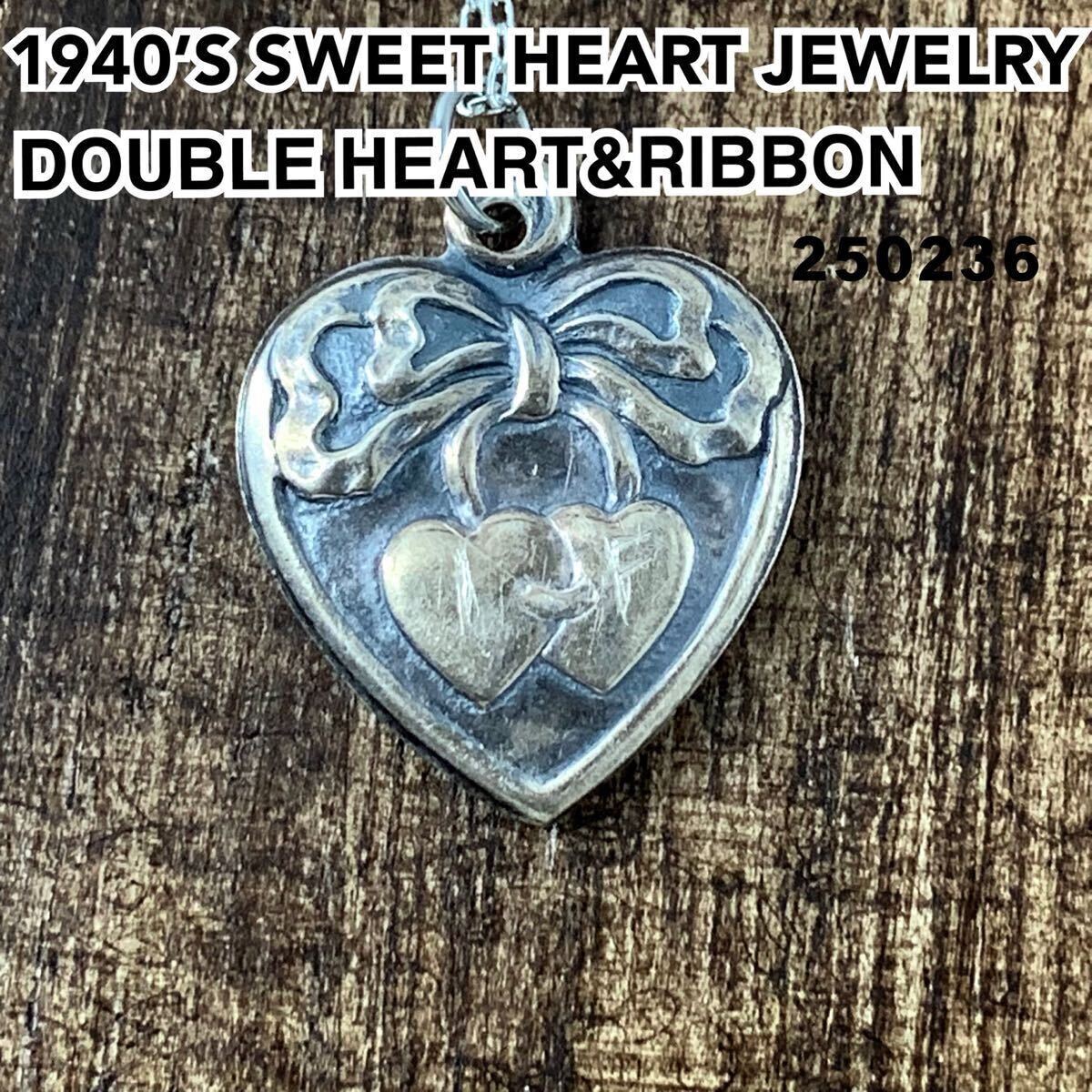 40s スウィートハートジュエリー WW2 シルバー チャーム ウェーブ