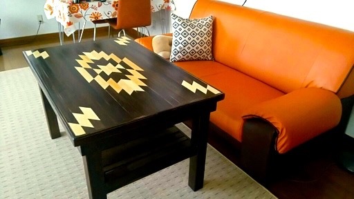 オルテガ柄 ダイニングテーブル Lサイズ - WT423 | minne byGMOペパボ