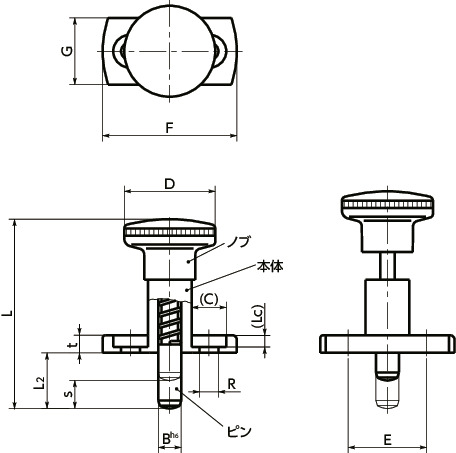 PPLX_フランジつきインデックスプランジャ - 高精度タイプ|NBK【鍋屋