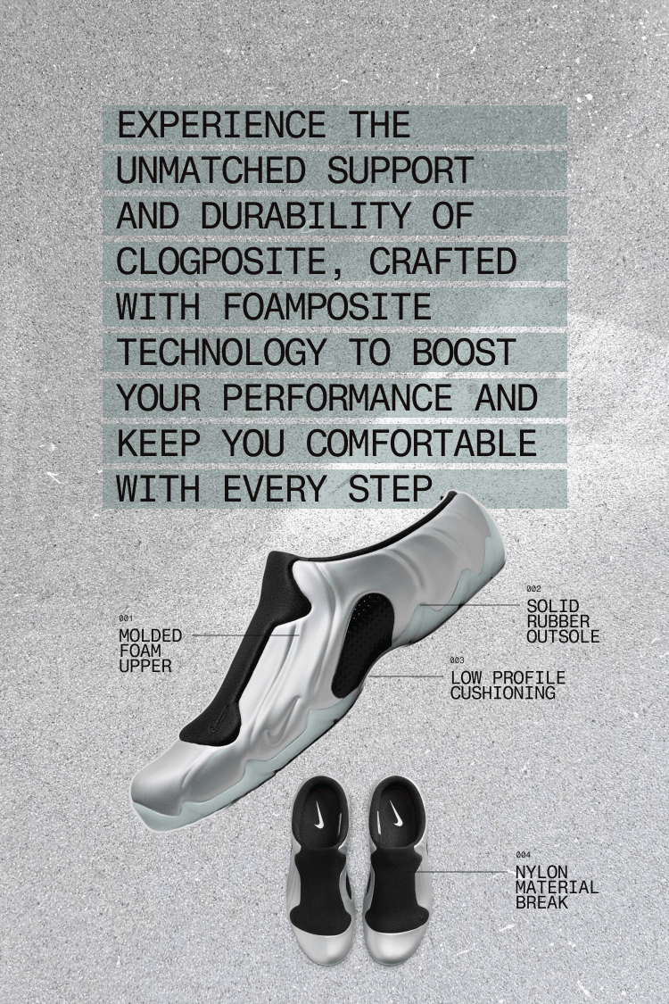 Clogposite 'Chrome and Black' (FQ8257-002) Release Date. Nike SNKRS