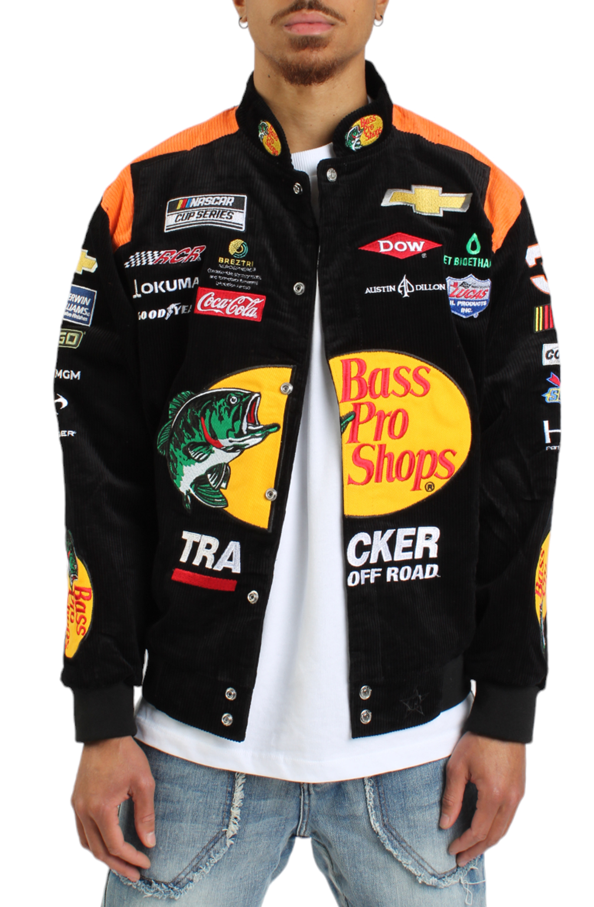 JH DESIGN Bass Pro Racer Jacket ADO3C3BP22-BLK - Shiekh