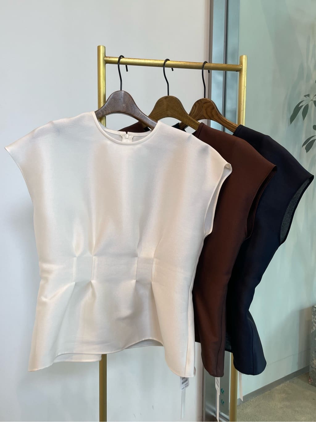 NEW 】 シルキーダブルクロスウエストタックブラウス - Drawing