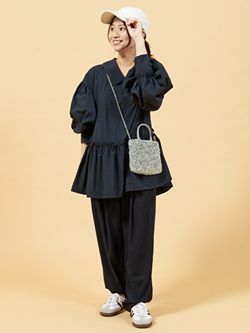 THREE SQUARE]2WAYタフタロングスリーブブラウス | KOBUNSHA SELECT