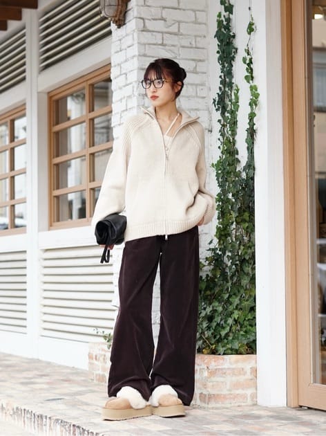 レディース】POCKET ZIP KNIT TOPS | CLANE(クラネ) / トップス ニット