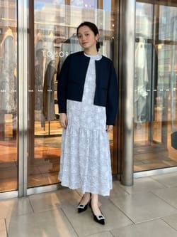 マーガレットカットジャカード フレアギャザーワンピース（Ballsey