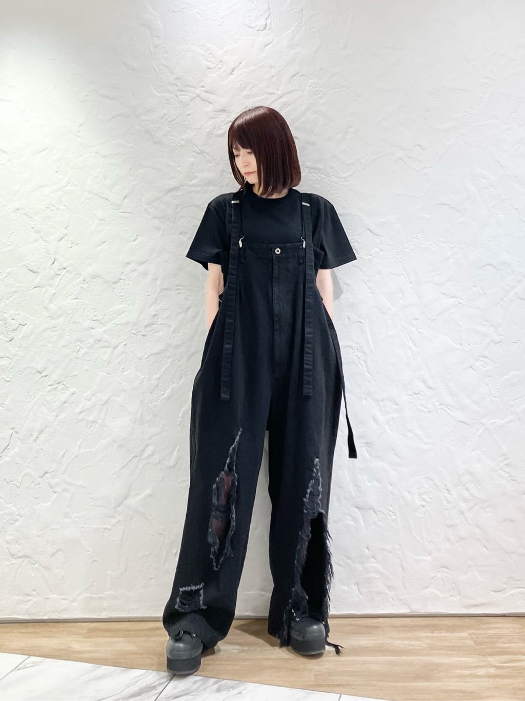 リミフゥ ヨウジヤマモト 変形パンツ サロペット ブラック リミフゥ