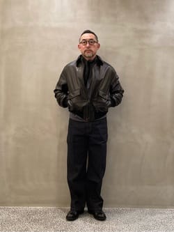 別注】＜LOEFF＞ メンズ ラムレザー フライトジャケット