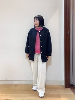 アルパカナイロン スカシ クルーネック ニット