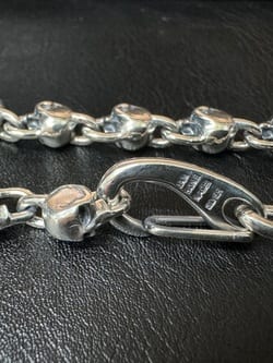 J-NS047)レボリューションスカルチェーンブレスレット-フルスカル