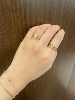 白石麻衣さん着用】K18YG ダイヤモンド リング ＜ “Wish upon a star