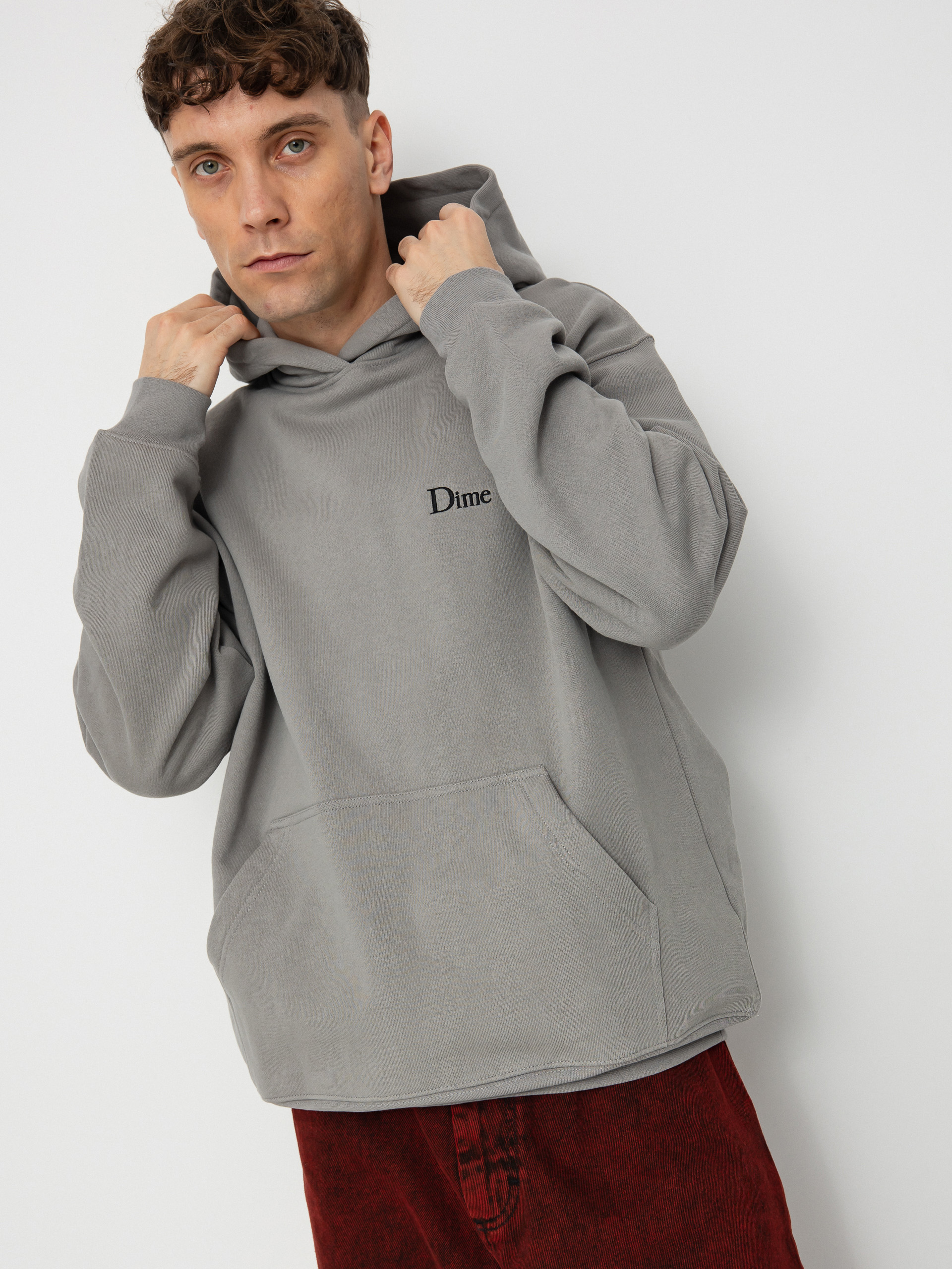 Dime Classic Small Logo HD Hoodie - grey (charcoal)
