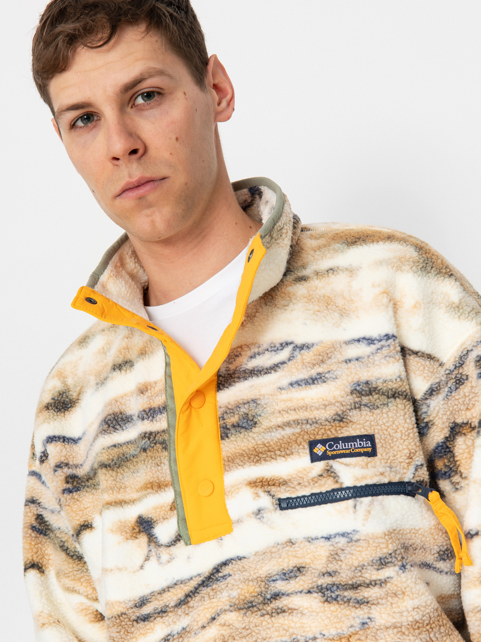 Columbia Helvetia II Printed Half Snap Fleece - brown (lemon wash
