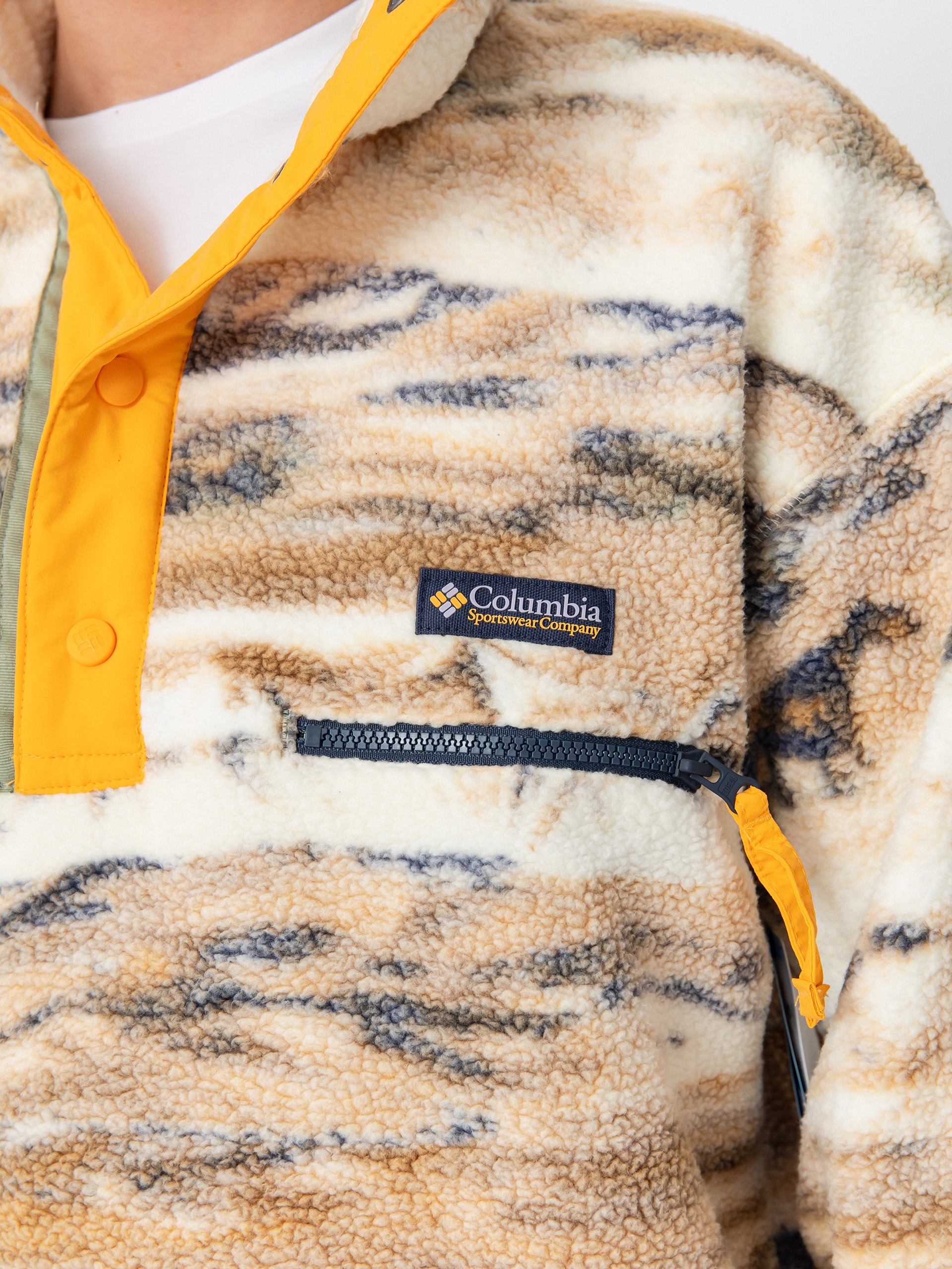 Columbia Helvetia II Printed Half Snap Fleece - brown (lemon wash