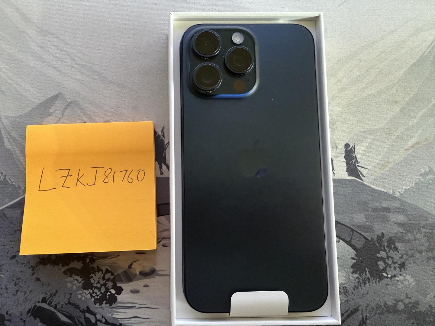 Apple iPhone 15 Pro Max - Unlocked, 256GB, Blue, A2849 - LZKJ81760