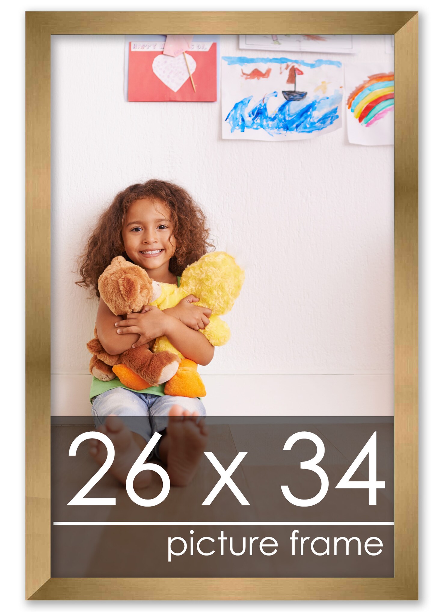 26x34 Solid Wood Picture Frame with UV-Resistant Acrylic & Acid