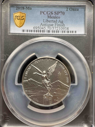 世界最高評価】2018年 メキシコ リベルタード 銀貨 2オンス