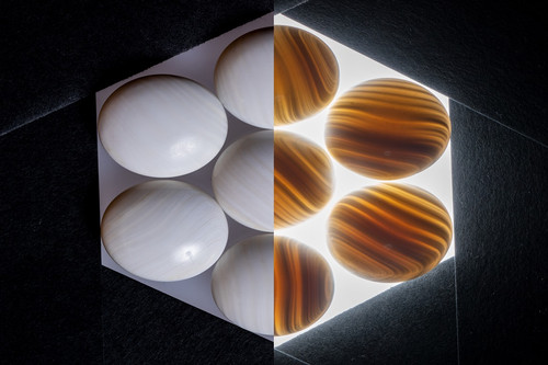 日向特産蛤碁石 雪印32号 那智黒付 | 日向碁盤碁石