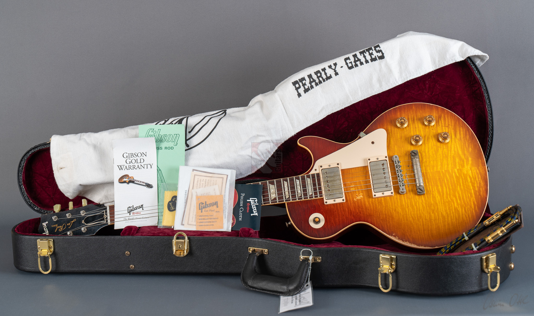 Gibson Les Paul 59 Billy Gibbons Pearly Gates Aged & Signed #003