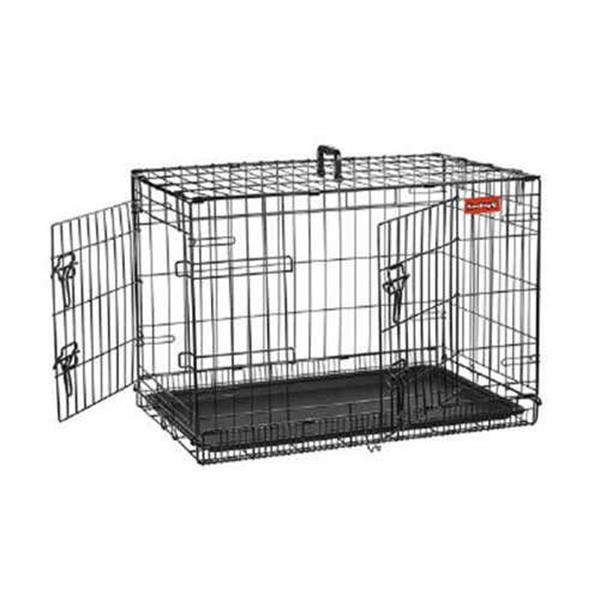 EuroDog Çift Kapılı Metal Köpek Kafesi 91x61x66 Cm - 1830000178619