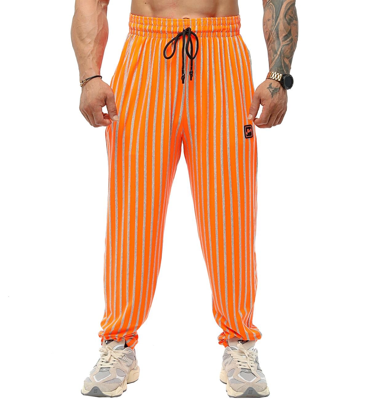 Loose Fit Orange Gym Pants | Pants & Joggers - Big Sam