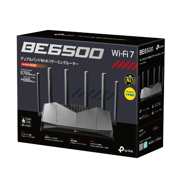 Archer GE400 | BE6500 デュアルバンドWi-Fi 7ゲーミングルーター | TP